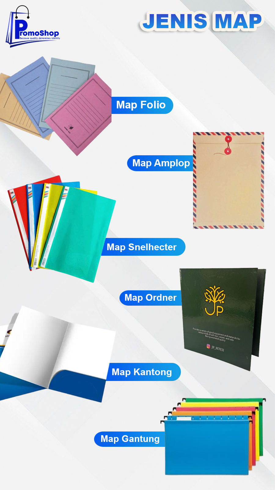 Promoshop - jenis map Cetak Map/ Stopmap Lengkap Murah & Custom | PROMOSHOP - Image 1