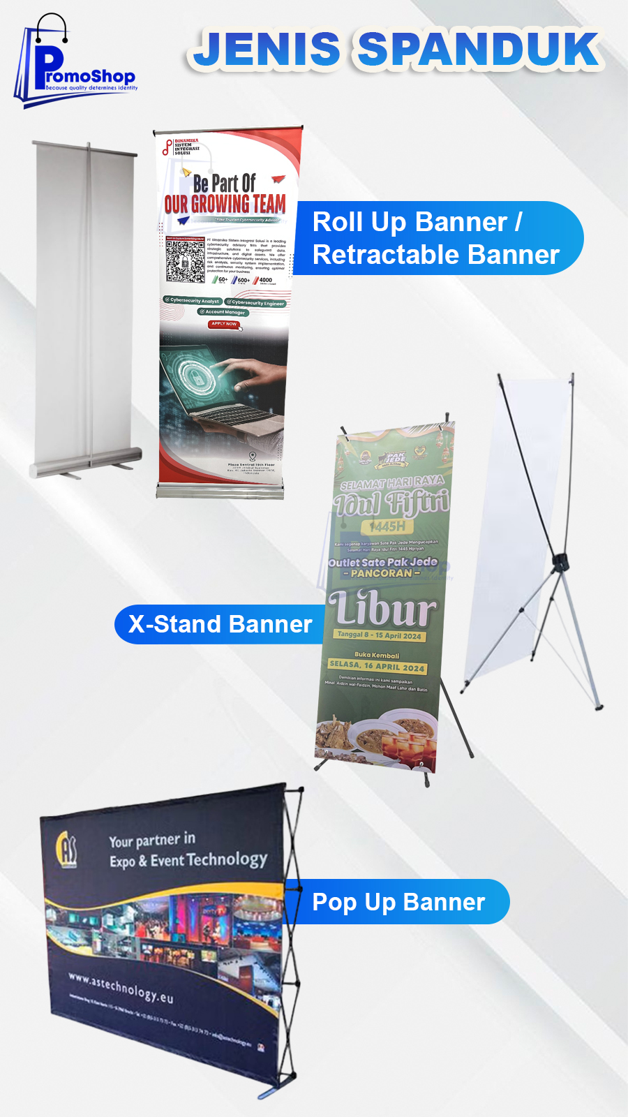 Promoshop - jenis spanduk Cetak Spanduk Lengkap Murah & Custom | PROMOSHOP - Image 1