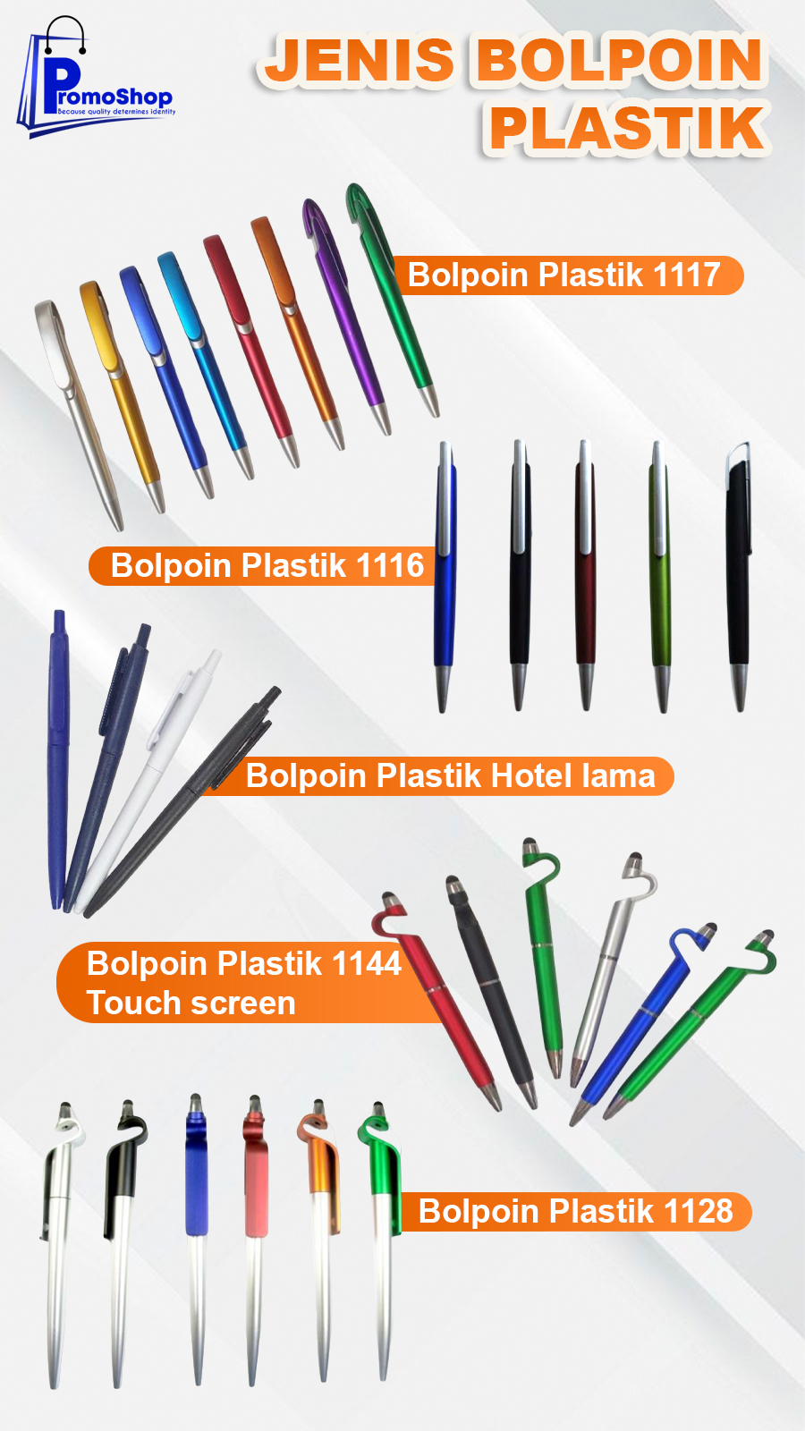 Promoshop - jenis bolpoin plastik Catak Bolpoin/ Polpen/ Custom Termurah di Surabaya & Jakarta - Image 1