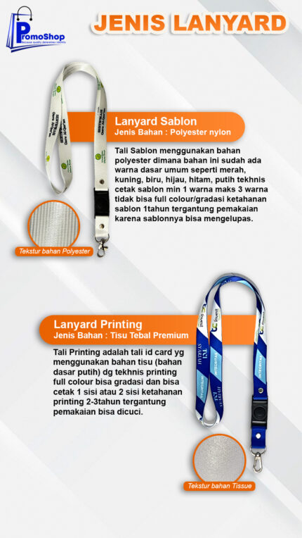 Jasa Cetak Tali ID Card / Lanyard Custom Surabaya & Jakarta