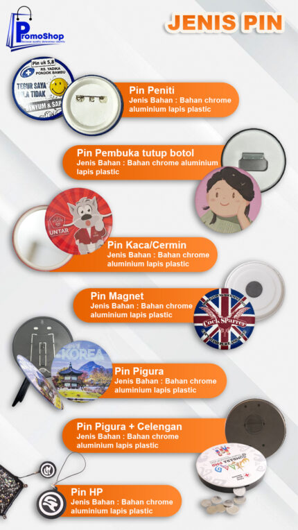 Jasa Cetak PIN Custom Murah dan Cepat Surabaya & Jakarta